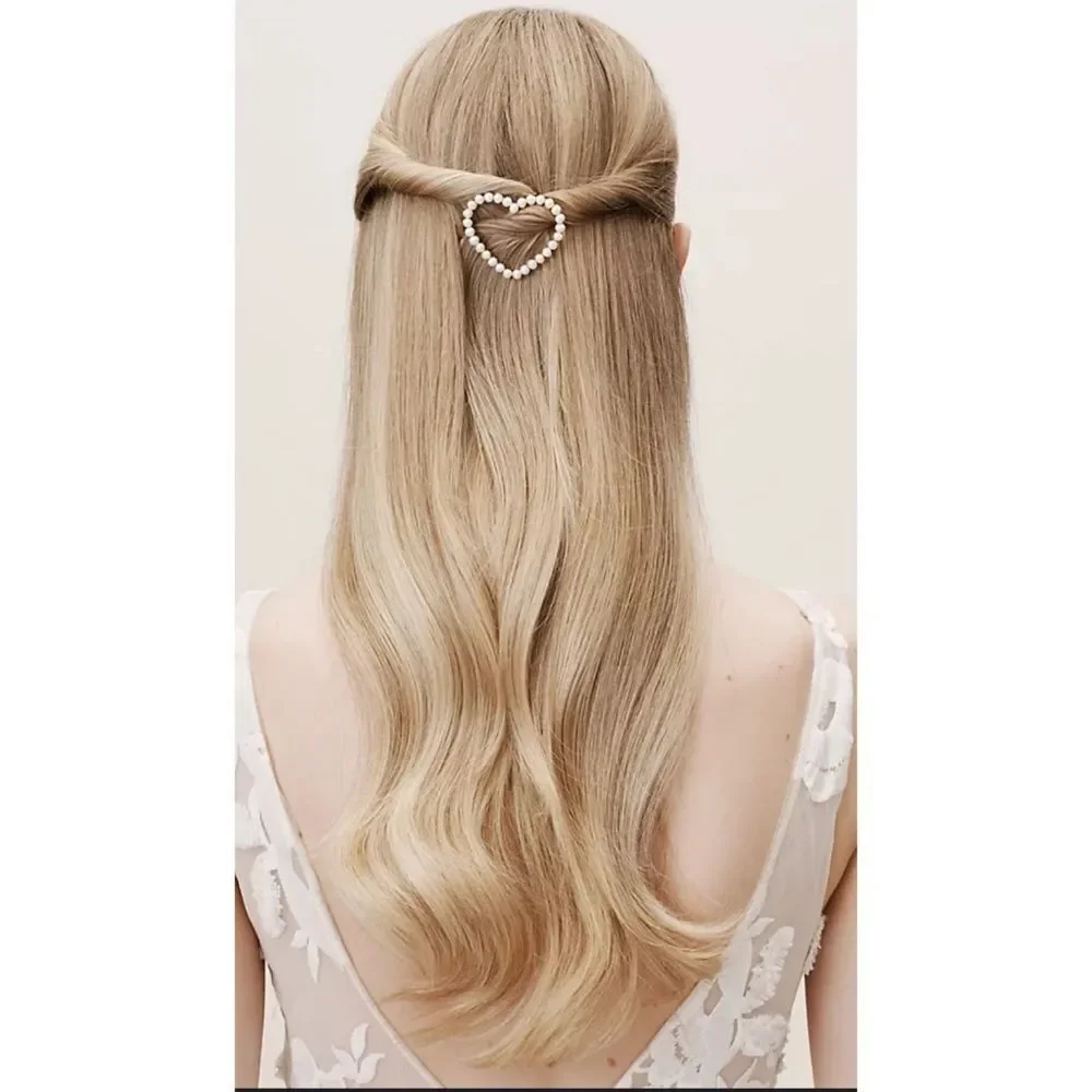 J. Crew Embellished pearl heart barrette ~ New With Tags